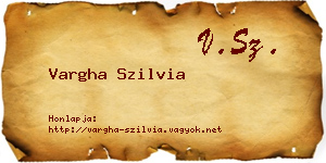 Vargha Szilvia névjegykártya